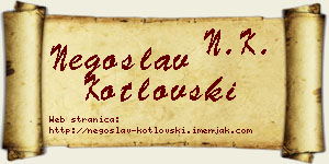 Negoslav Kotlovski vizit kartica